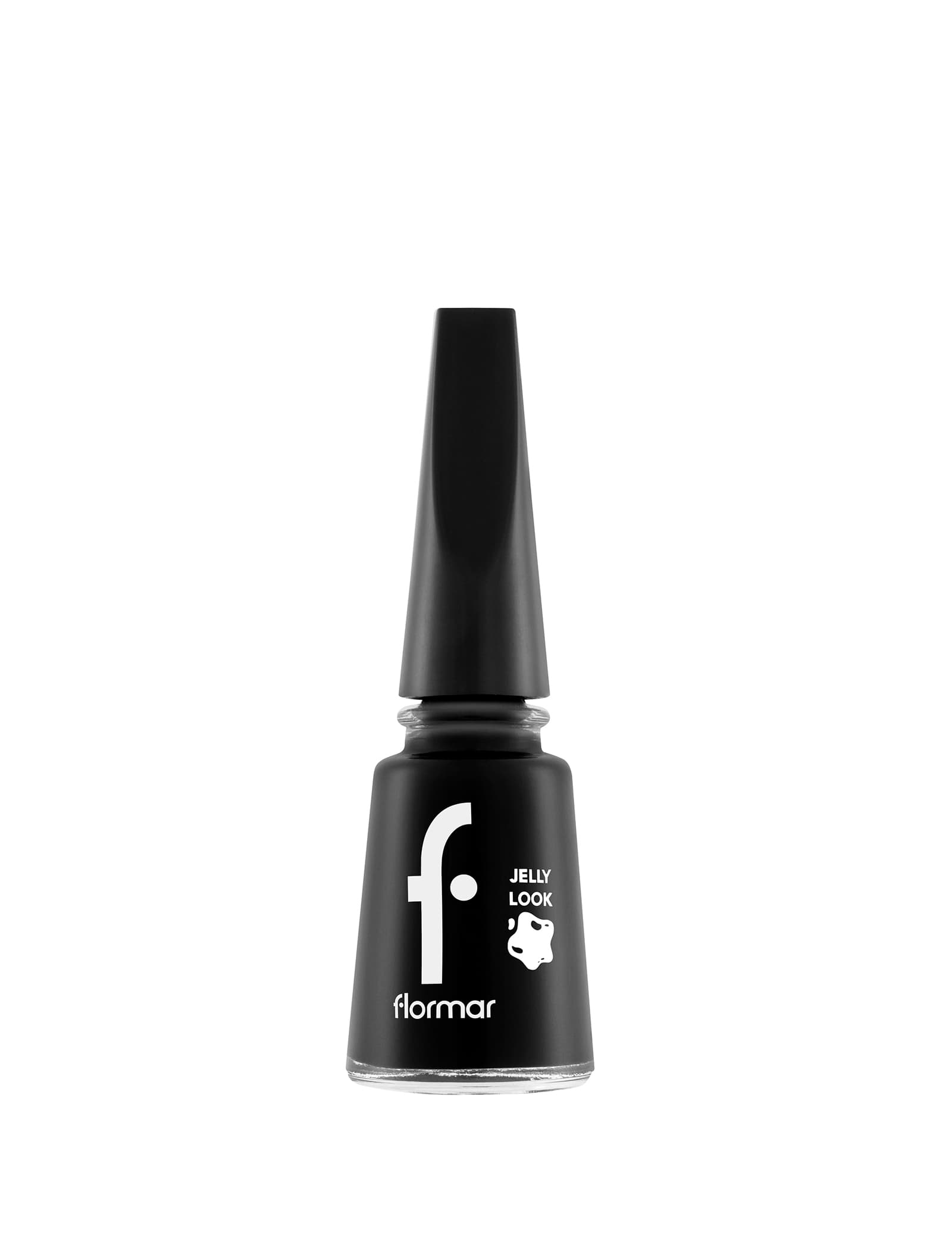 Flormar Jelly Look Nail Enamel JL28 Patent Black Leather