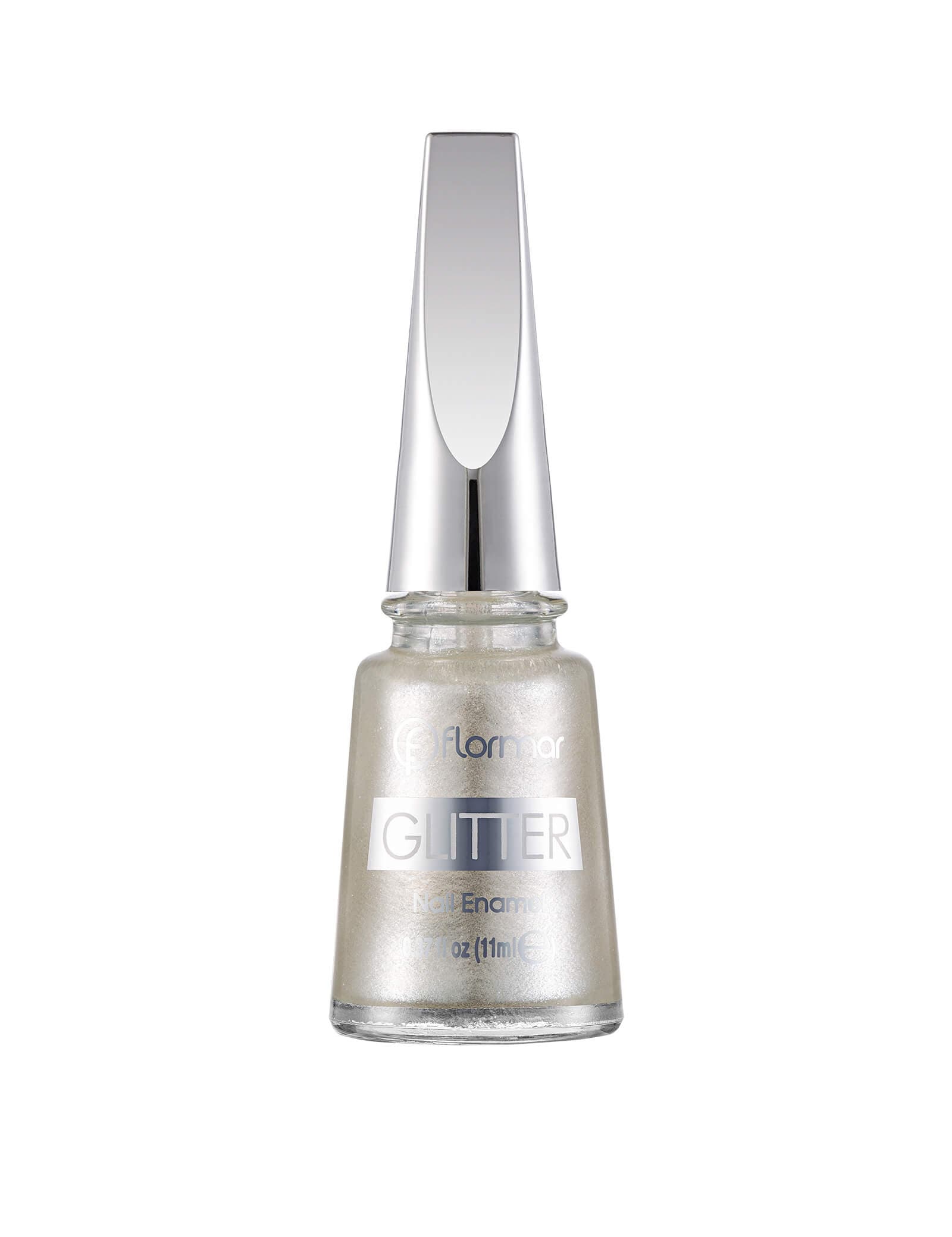 Flormar Glitter Nail Enamel GL12 White Pearl