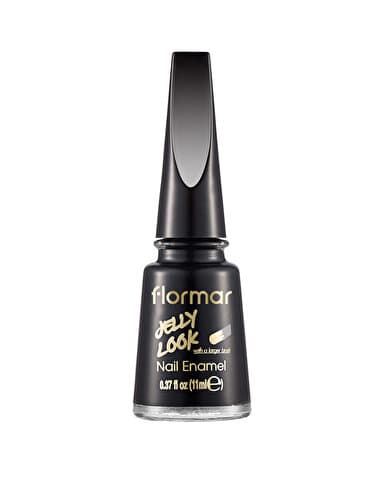 Flormar Jelly Look Nail Enamel JL28 Patent Black Leather