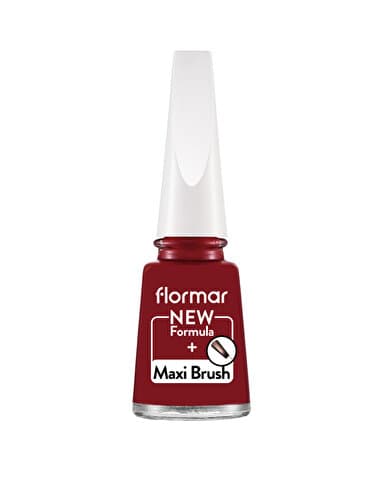 Flormar Nail Enamel 228 Maxi Brush Bordeaux Red