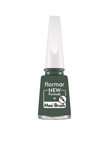 Flormar Nail Enamel Maxi Brush 453 Khaki Green